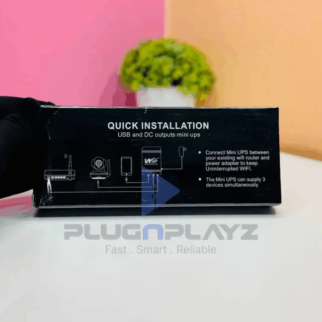 New Version WGP mini UPS 10400mAh – 5/9/12V – Black